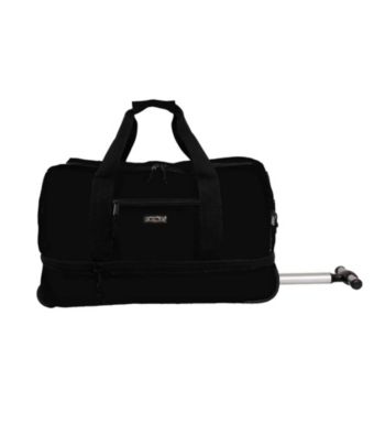 J World Single Handle Rolling Duffel in Black