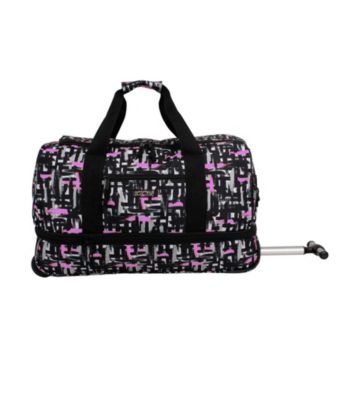 J World Single Handle Rolling Duffel in Touches Pink