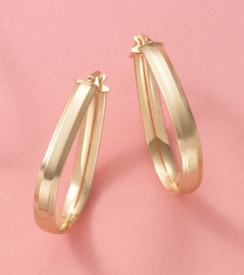 14K Yellow Gold Hoop Earrings