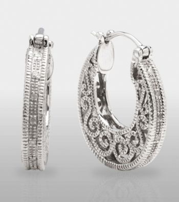 .10 ct. t.w. Diamond Filigree Earrings