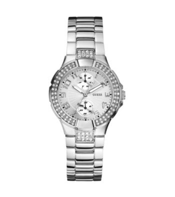 Guess Mini Prism Silvertone Multifunction Watch