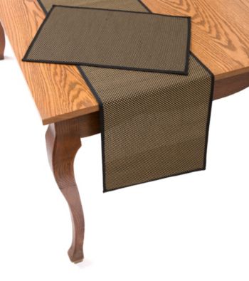 Chicology® Audrick Table Runner & Place Mat - Black Khaki