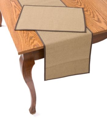 Chicology® Audrick Table Runner & Place Mat - Cappuccino