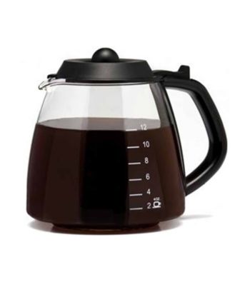 Medelco one all® 12-Cup Millennium Style Glass Replacement Carafe - Black