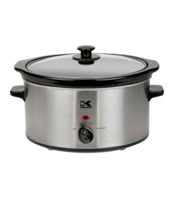 Kalorik 3.5 Quart Slow Cooker - Black Stainless Steel