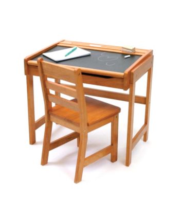 Lipper International 2-pc. Children's Chalkboard-top Desk & Chair Set - Pecan