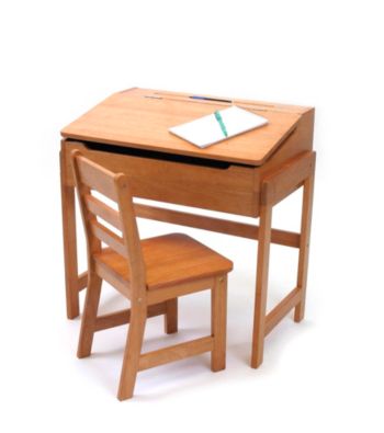 Lipper International 2-pc. Children's Slanted Desk & Chair Set - Pecan