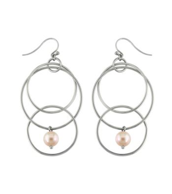 .925 Sterling Silver 8.5-9mm Freshwater Pearl Earrings - Natural