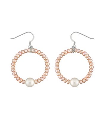 .925 Sterling Silver 3.5-8.5mm Freshwater Pearl Earrings - Natural/White