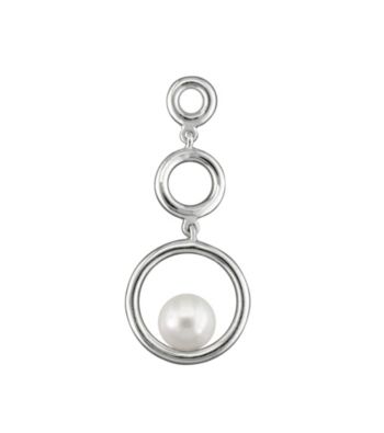 .925 Sterling Silver 6-6.5mm Freshwater Pearl Pendant - White