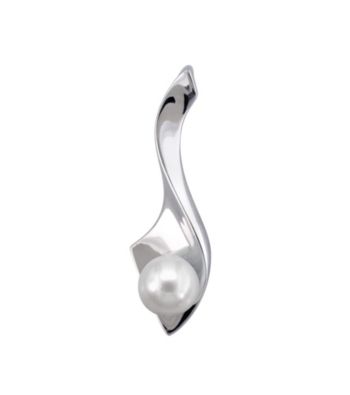 .925 Sterling Silver 7-8mm Freshwater Pearl Pendant - White