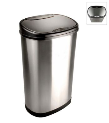 Nine Stars Infrared Touchless Automatic 13.2-Gallon Trash Can - Stainless
