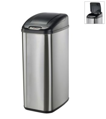 Nine Stars Infrared Touchless Automatic 13.2-Gallon Trash Can - Stainless