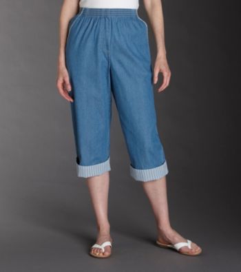 Alfred Dunner® Cuffed Denim Capris