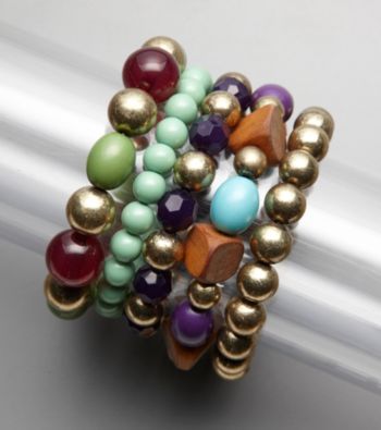 Erica Lyons Five-Row Stretch Bracelet - Multi                 	   	   			 - Younkers