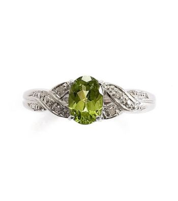 .75 ct. t.w. Peridot & Diamond Accent Sterling Silver Ring