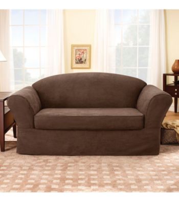 Sure Fit® Suede Supreme Sofa & Loveseat Separate Seat Slipcovers