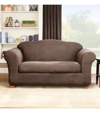 Sure Fit® Stretch Faux Leather Sofa & Loveseat Separate Seat Slipcovers