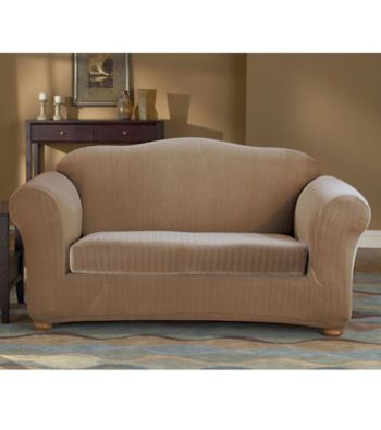 Sure Fit® Stretch Pinstripe Sofa & Loveseat Separate Seat Slipcovers