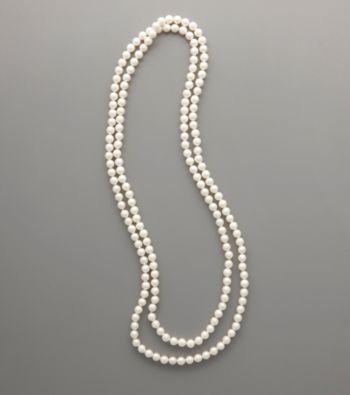 Sterling Silver White Shell Pearl Necklace