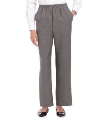 Alfred Dunner® Petites' Pull-on Flat-front Pants