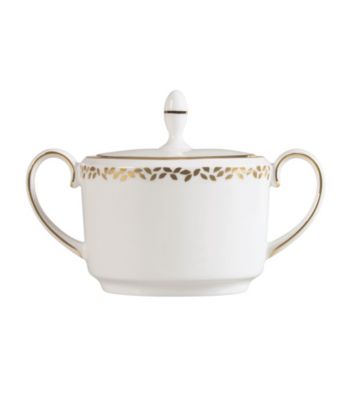 Vera Wang® Gilded Leaf Covered Sugar Bowl