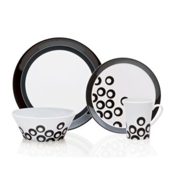 Mikasa® Circle Chic Black 4-pc. Place Setting