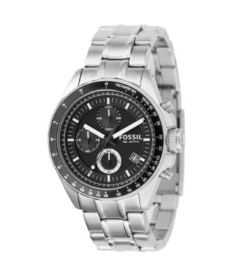 Fossil® Men's Decker Stainless Steel Chronograph Watch - Silver