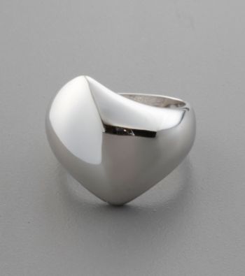 Asymmetrical Domed Sterling Silver Ring