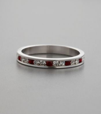 Cubic Zirconia & Ruby Swarovski® Crystal Ring