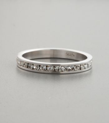 Channel-Set Swarovski® Crystal & Sterling Silver Band