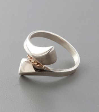 Sterling Silver and 14K Gold Ring