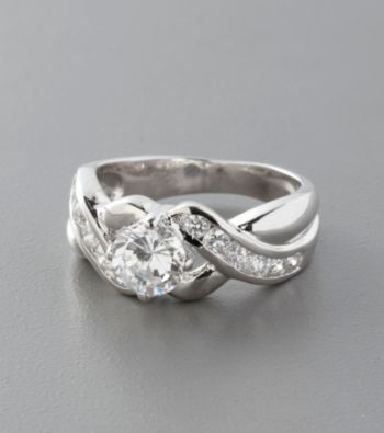 Sterling Silver and Cubic Zirconia Ring - Clear