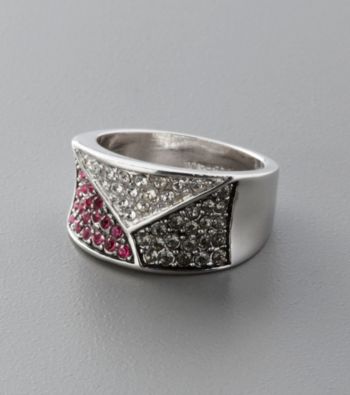 Sterling Silver and Crystal Band Ring