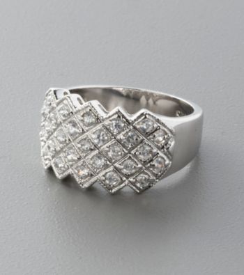 Sterling Silver Multi-Stone Cubic Zirconia Ring