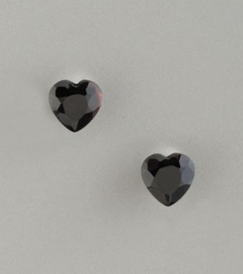 Betsey Johnson® Jet Black Heart-Shaped Stud Earrings