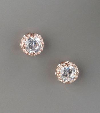 Betsey Johnson® Crystal Encrusted Stud Earrings - Goldtone/Clear