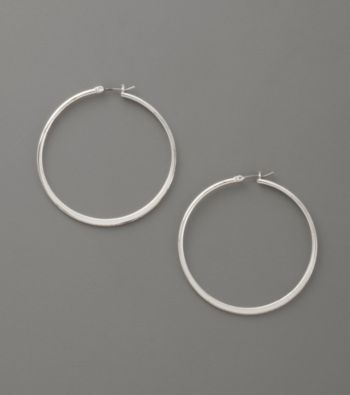 Betsey Johnson® Antiqued Silvertone Hoop Earrings