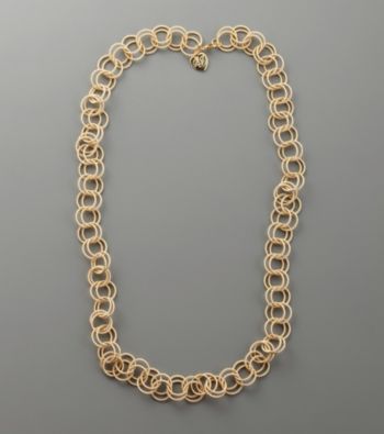 UPC 884056342358 product image for Betsey Johnson Long Circular Chain Necklace - Goldtone | upcitemdb.com