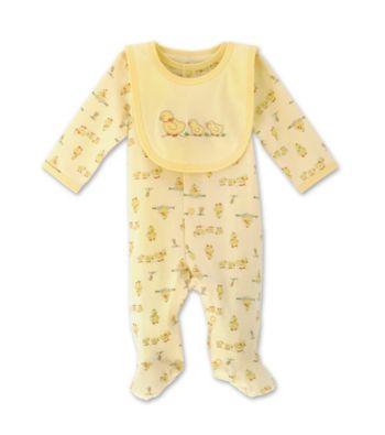 Little Me Neutral Yellow Duck Footie