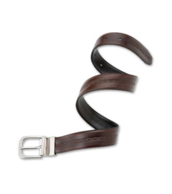 Statements Boys' Black to Medium Brown Reversible Belt
