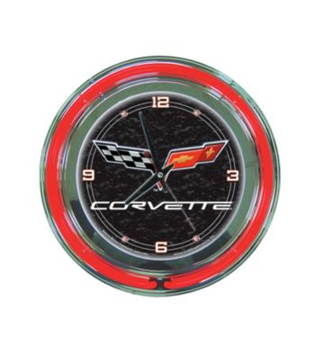 Officially Licensed Corvette C6 Black Neon Clock