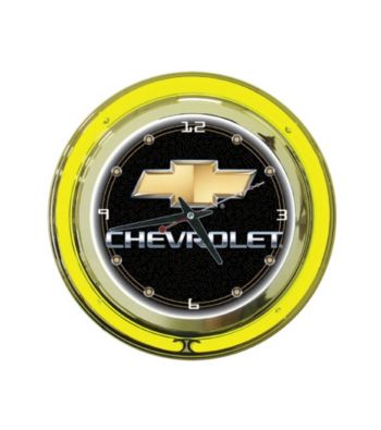 Officially Licensed Chevy Black Neon Clock