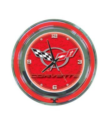 Officially Licensed Corvette C5 Red Neon Clock
