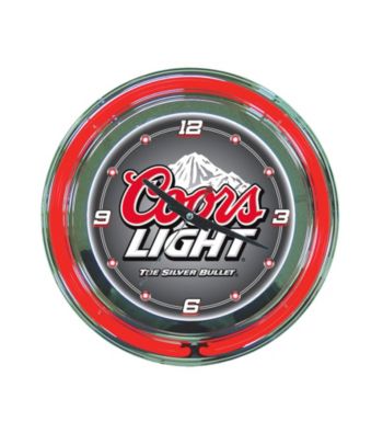 Officially Licensed Coors Light Gray Neon Clock
