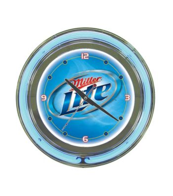 Miller Lite Blue Neon Clock