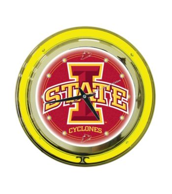 Officially Licensed Iowa State Red Neon Clock