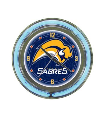 Officially Licensed Buffalo Sabers Blue Neon Clock