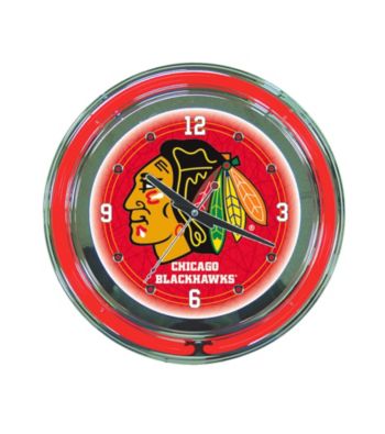 Officially Licensed Chicago Blackhawks Red Neon Clock