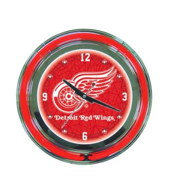 Officially Licensed Detroit Red Wings Red Neon Clock